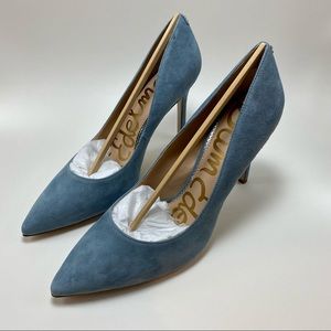 Sam Edelman Hazel Smokey Blue Suede Leather Sz 8